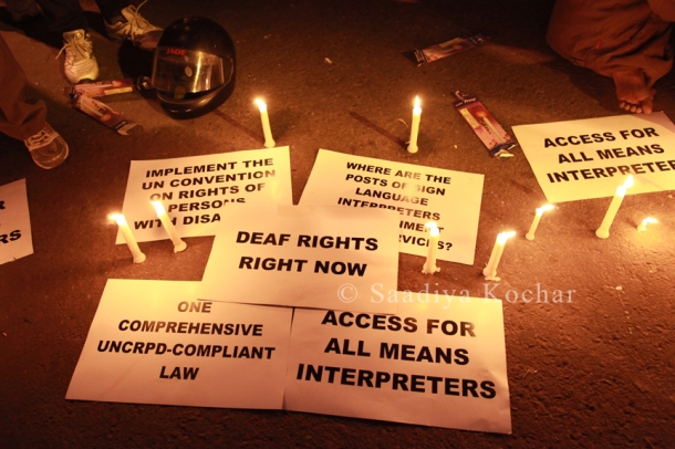 Candle vigil at Jantar Mantar on New year's Eve. 